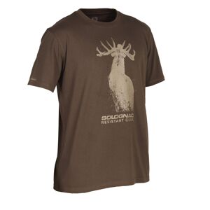 Poľovnícke bavlnené tričko 100 s krátkym rukávom s motívom