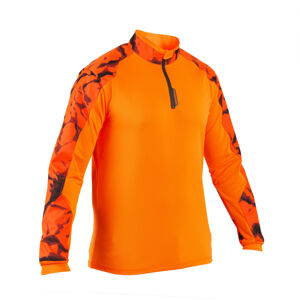 Poľovnícke tričko supertrack s dlhým rukávom oranžové reflexné