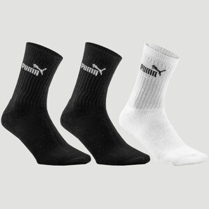 Ponožky vysoké čierno-biele 3 páry