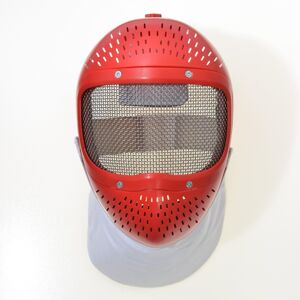 Šermiarska maska pre deti červená