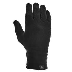 Spodné rukavice trek 100 z recyklovaného polyesteru na horskú turistiku čierne