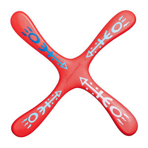 Štvorlistový bumerang skyblader pre ľavákov červený