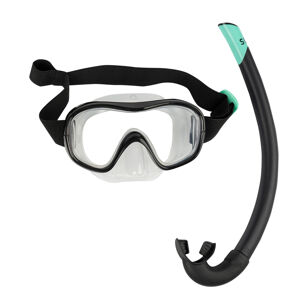 Súprava potápačská maska + šnorchel snk 500 čierna