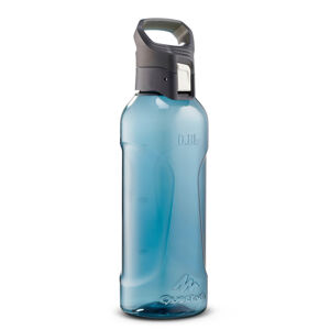 Turistická plastová fľaša mh500 s rýchlouzáverom 0,8 litra (tritan) modrá