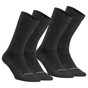 Turistické hrejivé ponožky sh500 u-warm vysoké 2 páry