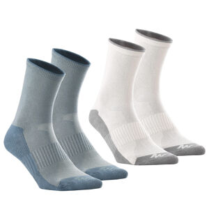 Detské vysoké turistické ponožky mh100 2 páry sivé